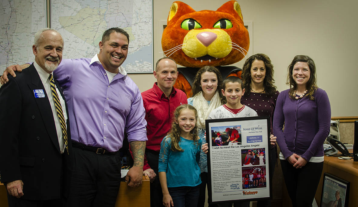 Wish child Anthony and his family Make-A-Wish Northeast New York CEO and Catseye Pest Control