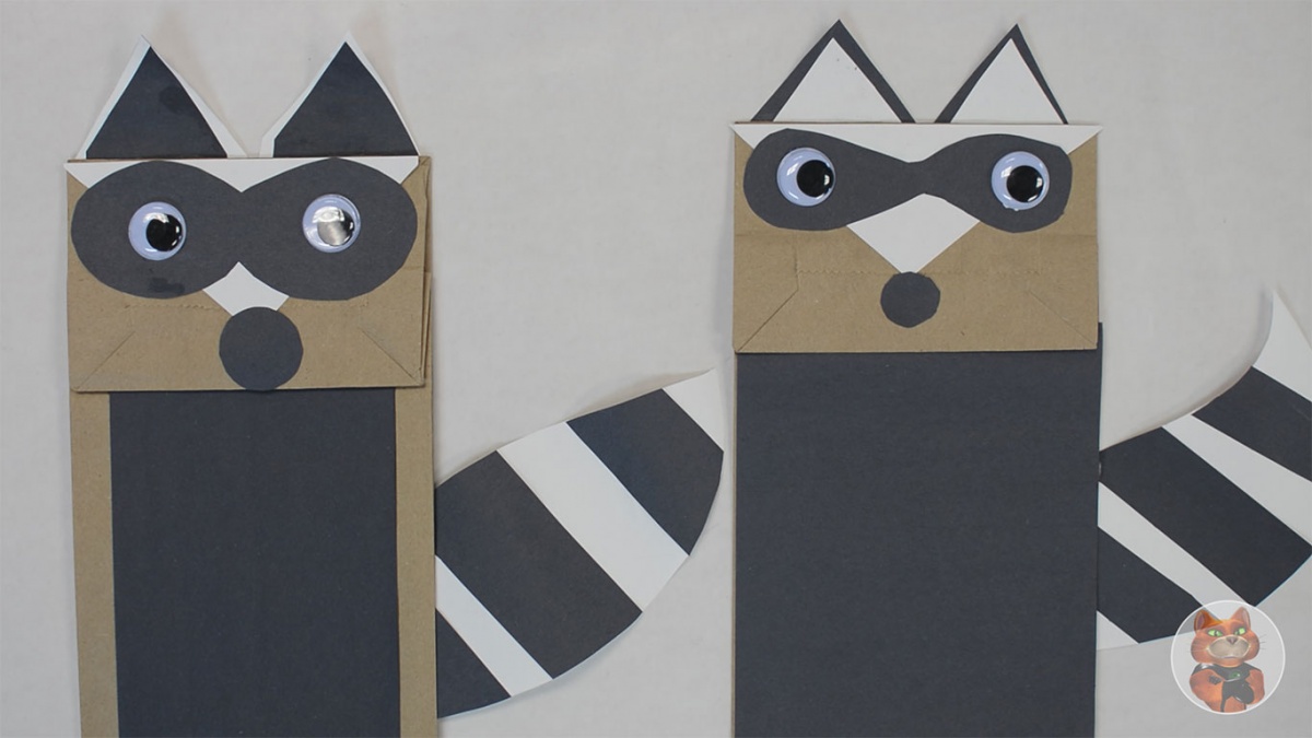 Catseye Pest Control Paper Bag Raccoon Craft Finished Project